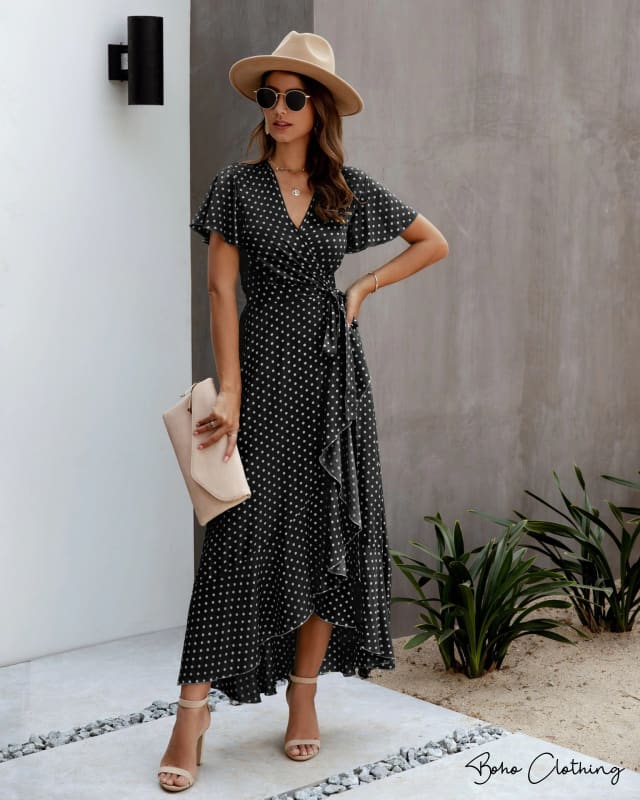 Black Boho Maxi Dress