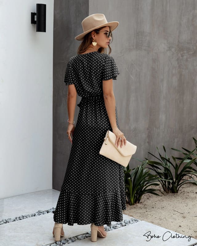 Black Boho Maxi Dress