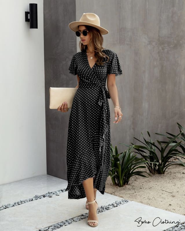 Black Boho Maxi Dress