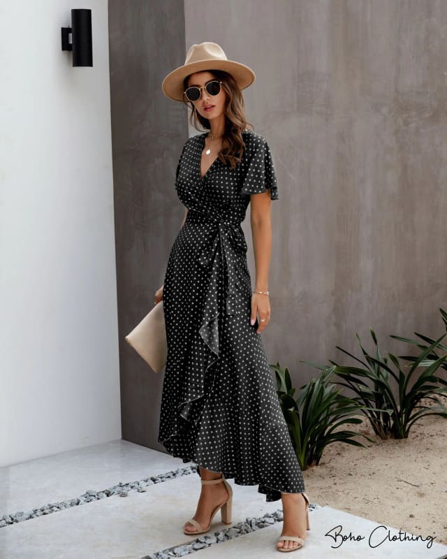 Black Boho Maxi Dress