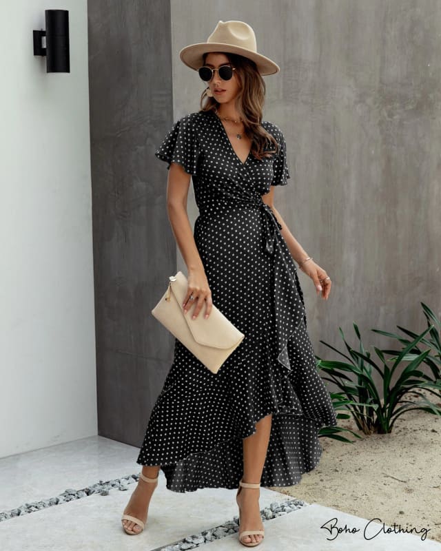 Black Boho Maxi Dress