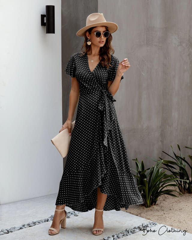 Black Boho Maxi Dress