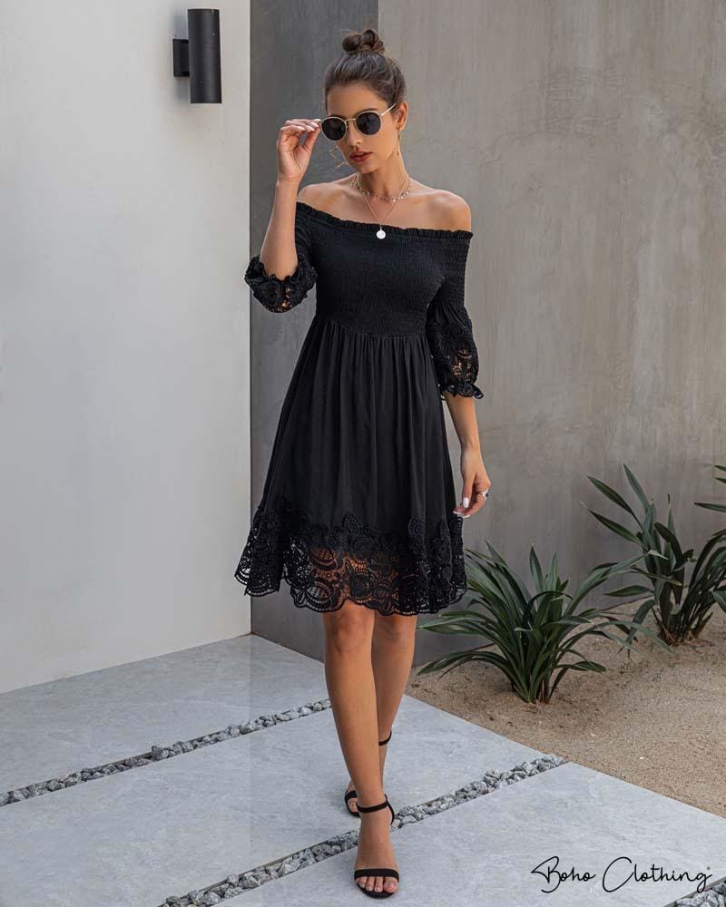 Boho little black store dress